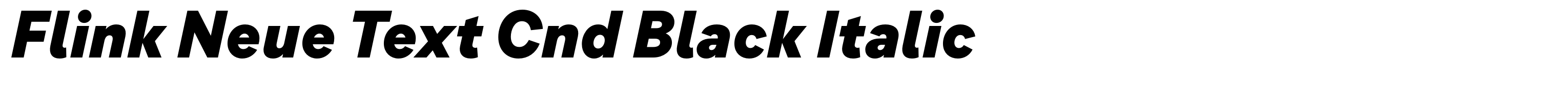Flink Neue Text Cnd Black Italic
